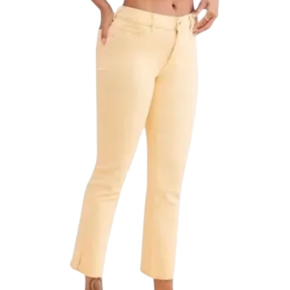 DL1961 MARA ANKLE MID RISE STRAIGHT IN BUTTERSCOTCH RAW - Picture 1 of 11